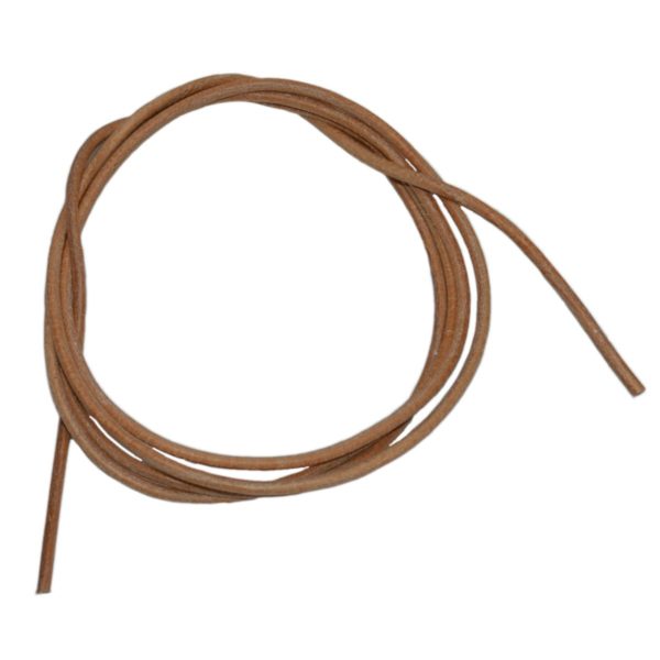 Lederband rund, Ø 2mm, geschnitten 1m - natur (ungefärbt, hellbraun) | Bejol Bastelshop