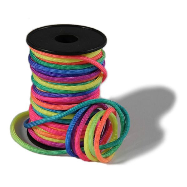 Makramee Garn Neon Multicolor - Knüpffaden mehrfarbig Ø 4mm, 25m | Bejol Bastelshop