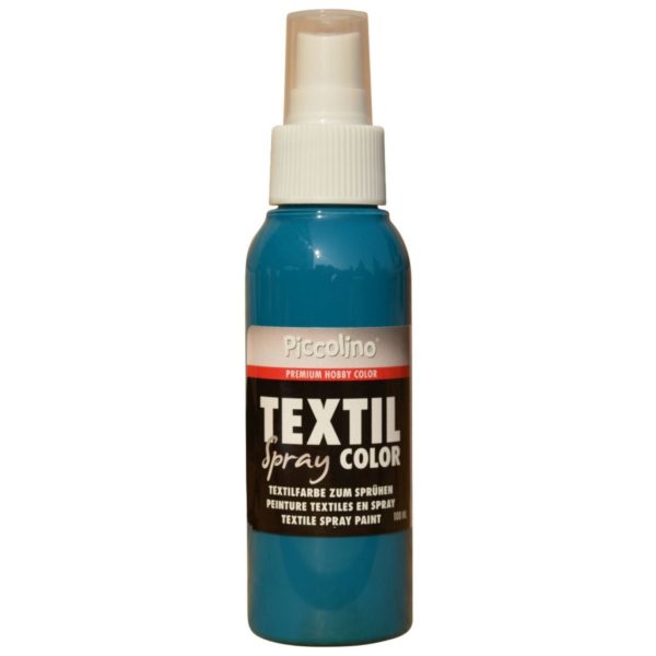 Textilfarbe zum Sprühen, Piccolino Textil Spray türkis 100ml Textilsprühfarbe