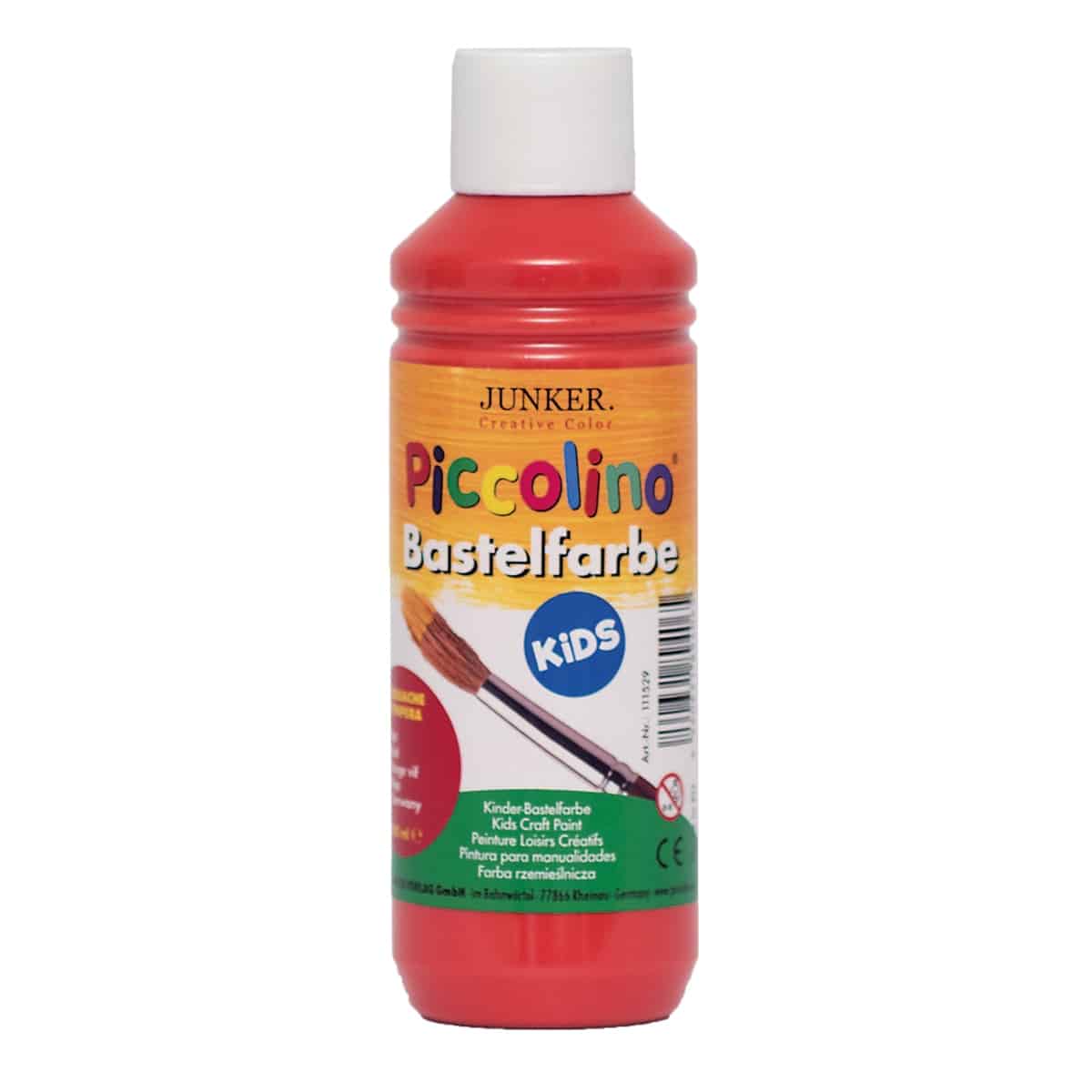 Kinderfarbe Piccolino Bastelfarbe rot 250ml